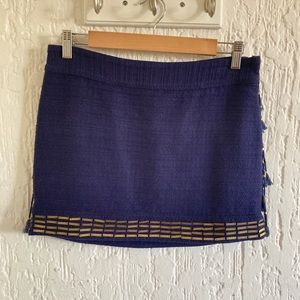 Rachel Rachel Roy Dark Blue Fringe Mini Skirt Size 0